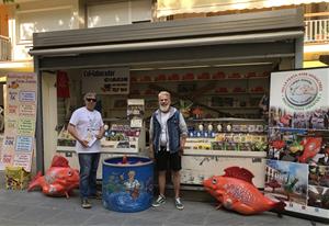 Parada de l'Associació de la Carpa i el Porró a la rambla