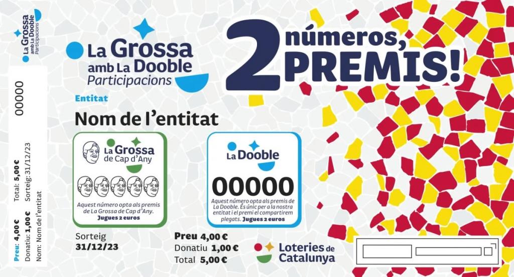 Participació de la Grossa amb la Dooble. Loteries de Catalunya