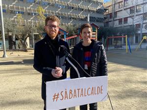 Pere Sàbat i Gemma Urgell en roda de premsa. Eix