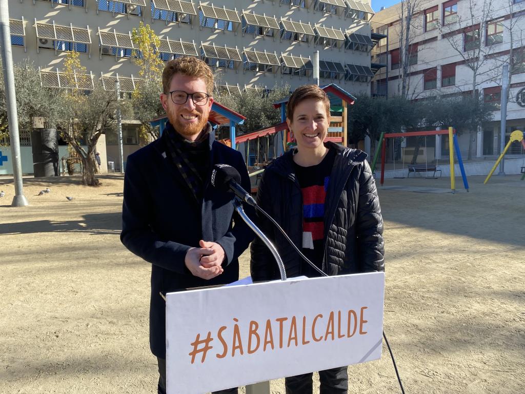 Pere Sàbat i Gemma Urgell en roda de premsa. Eix