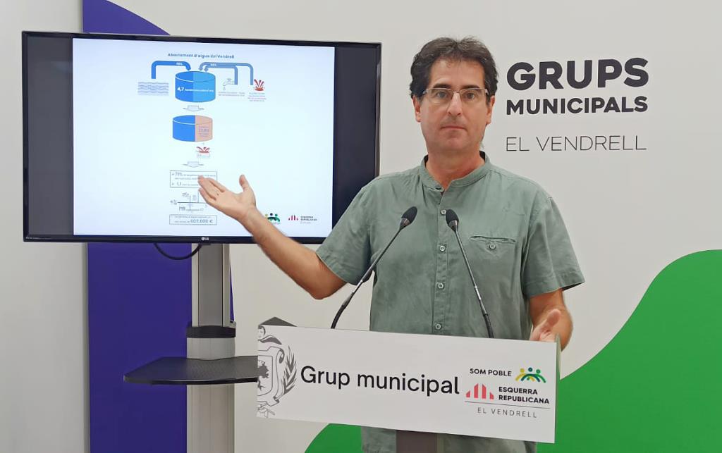 Presentació de la proposta de resolució que vam presentar ahir per crear el consell municipal de l'aigua. Eix