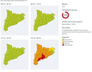 Protecció Civil activa l'alerta del plans Ventcat i Nuecat i demana prudència davant del nou episodi de vent, neu i fred. EIX