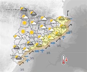 Protecció Civil activa l'alerta per fort onatge a la costa catalana. EIX