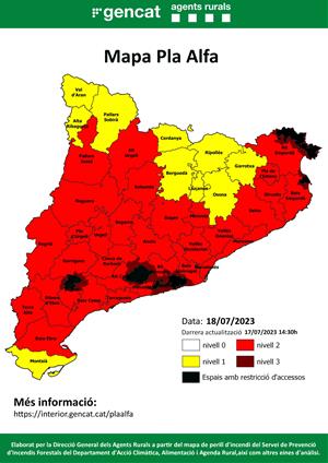 Restringit l’accés als parcs del Garraf, Olèrdola i Foix per risc molt alt d’incendis forestals. EIX