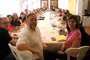 Reunió de treball del grup parlamentari d'Esquerra a Vilanova i la Geltrú . ACN