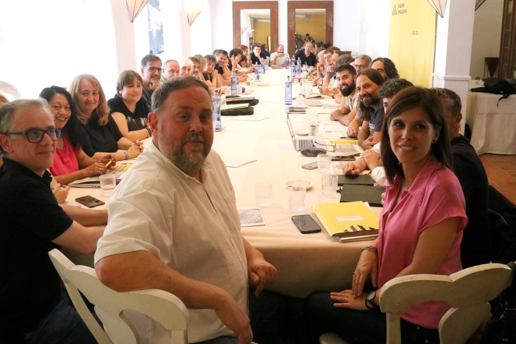 Reunió de treball del grup parlamentari d'Esquerra a Vilanova i la Geltrú . ACN