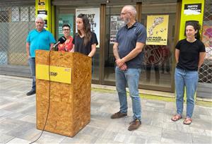 Roda de premsa de la CUP de Vilafranca. Eix