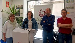 Roda de premsa de Vilafranca en Comú. Eix