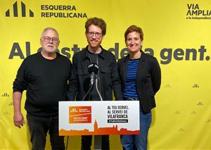 Roda de premsa d'ERC Vilafranca. Eix