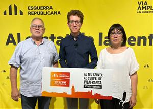 Roda de premsa d'ERC Vilafranca sobre la gestió de residus. Eix