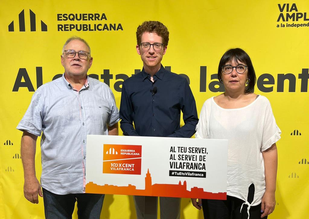 Roda de premsa d'ERC Vilafranca sobre la gestió de residus. Eix