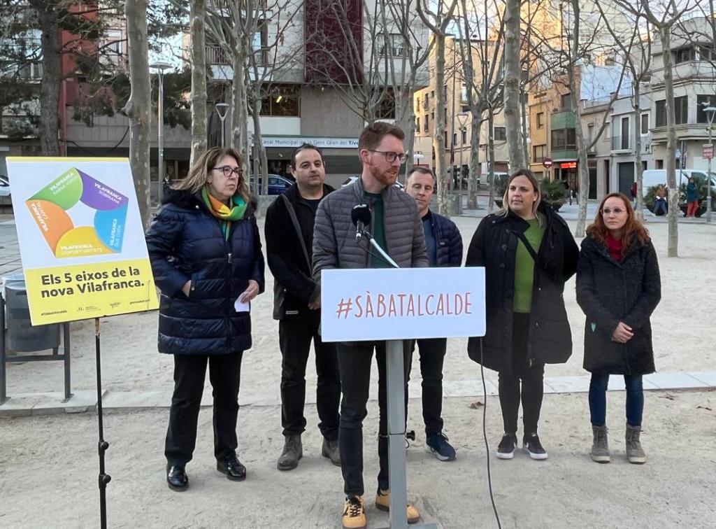 Roda de premsa sobre l'eix La Vilafranca que cuida d'ERC Vilafranca. Eix