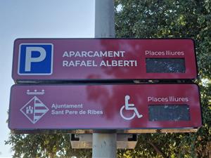 Sant Pere de Ribes obre el nou aparcament públic sostenible Rafael Alberti. Ajt Sant Pere de Ribes
