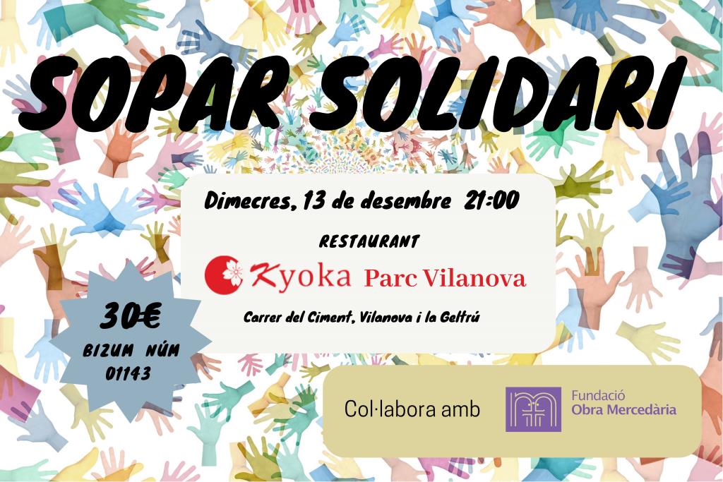 Sopar solidari de la Fundació Obra Mercedària. Eix