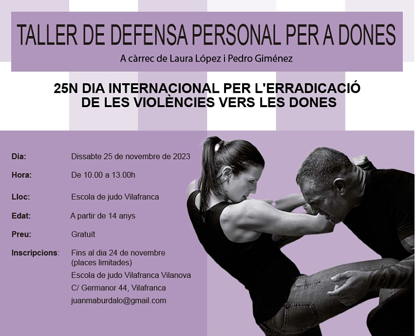 Taller gratuït de defensa personal . Eix