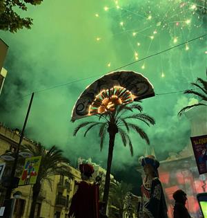 Un moment de l'espectacle final del Vot del Poble de la darrera Festa Major. Lluïsa Serra