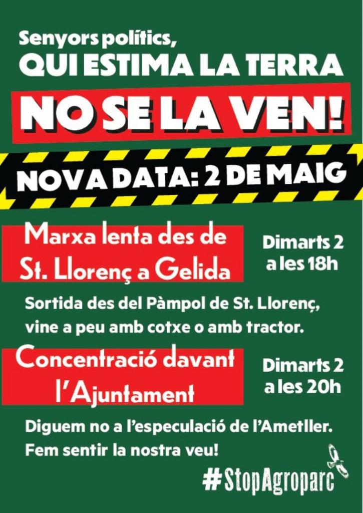 Unió de Pagesos exigeix un replantejament de l’Agroparc de Casa Ametller per la greu afectació agrària. EIX