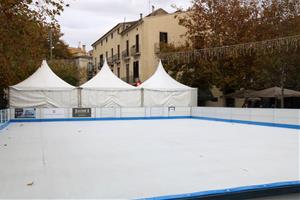 Vilafranca del Penedès instal·la una pista de gel basada en aigua no potable