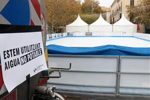 Vilafranca del Penedès instal·la una pista de gel basada en aigua no potable
