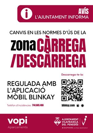 Vilafranca regula les zones de càrrega i descàrrega amb una aplicació mòbil