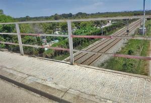 Vorera del pont de vehicles al Prat de Vilanova