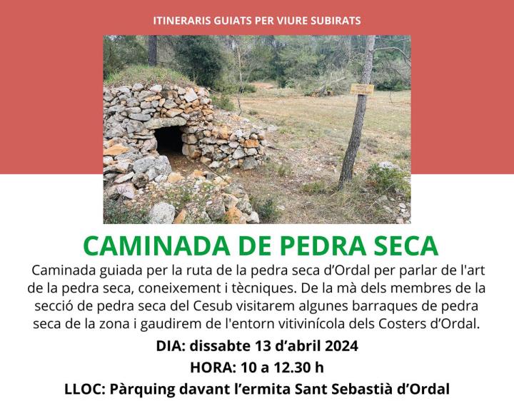 Caminada de pedra seca a Subirats