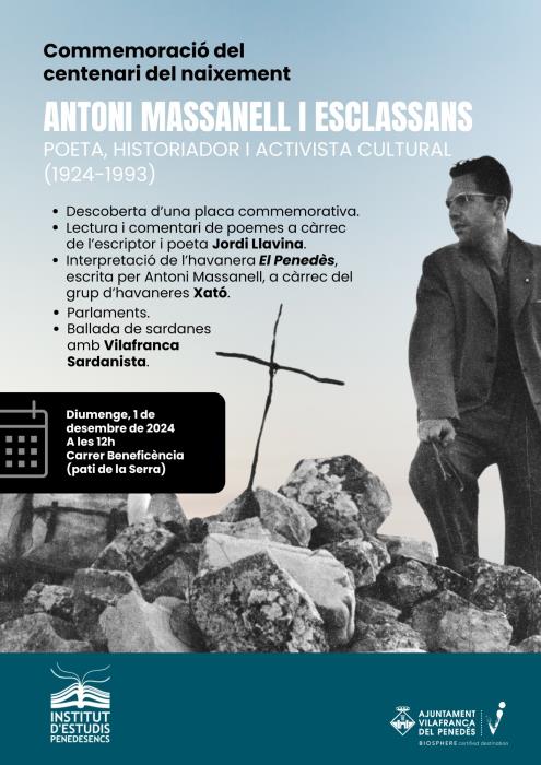 Centenari del naixement d’Antoni Massanell i Esclassans (1924-1993)