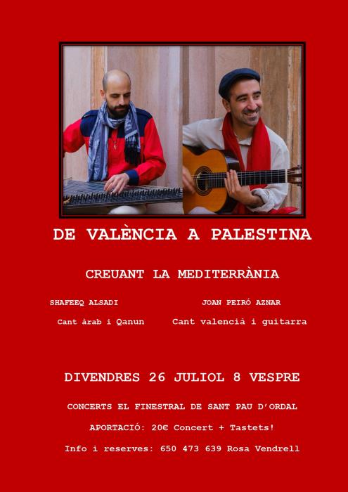 De València a Palestina creuant la Mediterrània