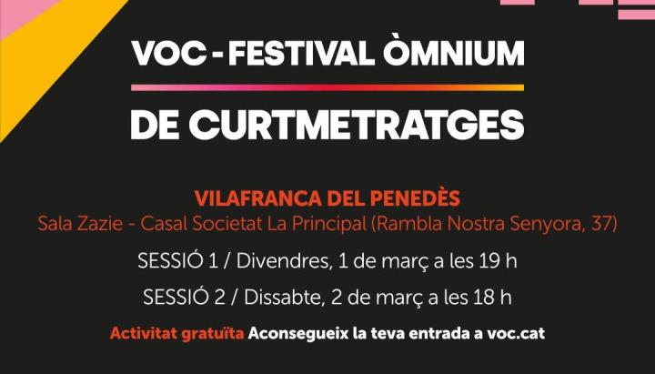 El VOC - Festival Òmnium de Curtmetratges arriba a Vilafranca
