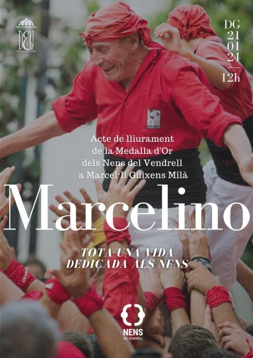 Entrega de la medalla d’or dels Nens del Vendrell a Marcel·lí Güixens