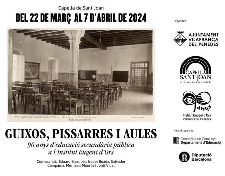 Exposició “Guixos, pissarres i aules. 90 anys d’educació secundària pública a l’Institut Eugeni d’Or