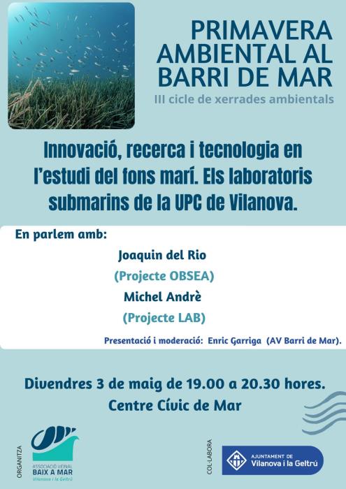Innovació, recerca i tecnologia en l'estudi del fons marí. Els laboratoris submarins de la UPC de Vilanova