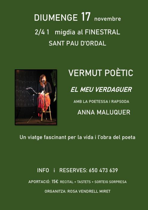 Recital poètic sobre Jacint Verdaguer