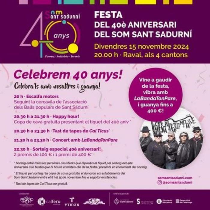 Som Sant Sadurní celebra el 40è aniversari