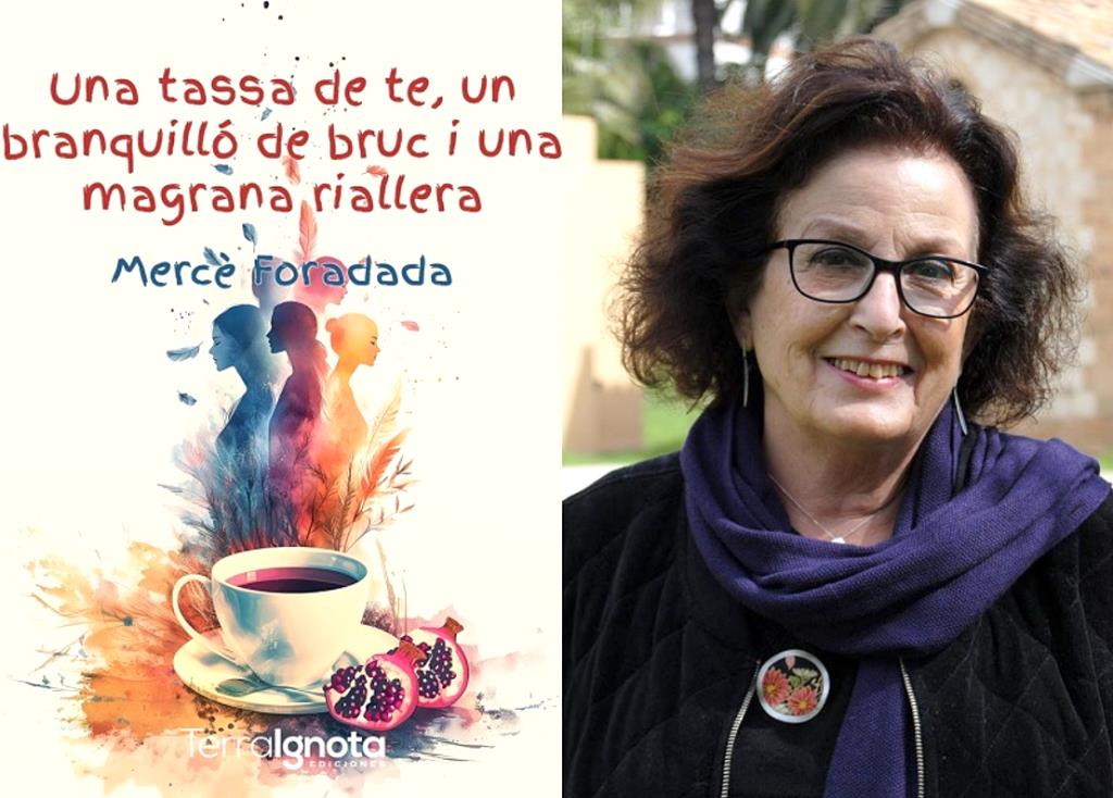 Coberta de 'Una tassa de te, un branquilló de bruc i una magrana riallera' de Mercè Foradada. Eix