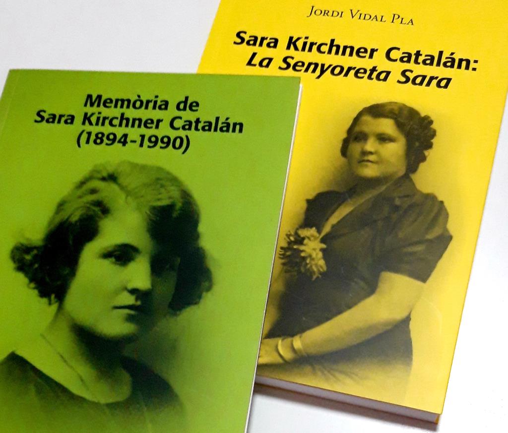 Cobertes dels llibres sobre Sara Kirchner. Eix