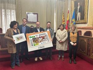 El Ball de Bastons de Vilanova i la Geltrú, imatge del cupó de l’ONCE del 7 de febrer. ONCE