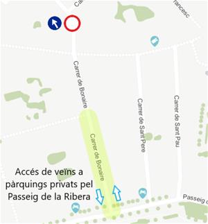 El carrer Bonaire de Sitges queda tancat al pas de vehicles des del 9 d’agost. EIX