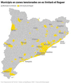 El govern espanyol publica al BOE l'índex de referència dels preus del lloguer amb la delimitació de l'àrea tensionada. ACN