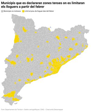 El límit al preu dels lloguers entrarà en vigor a 9 municipis de la veguera del Penedès. ACN