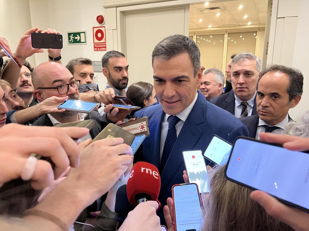 El president del govern espanyol, Pedro Sánchez, despres de l'aprovació del decret anticrisi. ACN