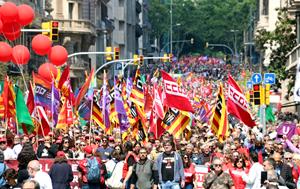 El sindicalisme reclama “menys jornada laboral i millors salaris” en un Primer de Maig marcat pel 12-M. ACN