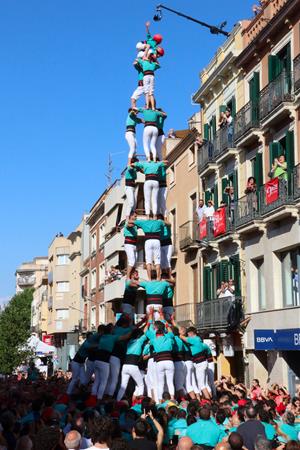 Els Castellers de Vilafranca s'endinsen en la gamma extra a la Diada de les Colles Campiones del Concurs
