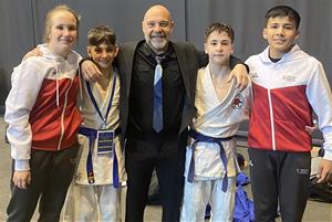 Els quatre representants de l’Escola al Campionat d’Espanya de Judo en categoria Infantil. Eix