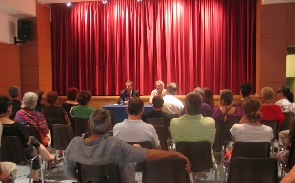 Federico Mayor Zaragoza al Posit de Vilanova . Eix