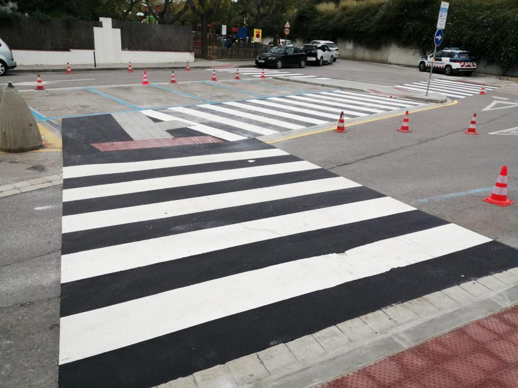 Finalitzen les obres de reordenació de la mobilitat a Sínia Morera-Oasis de Sitges. Ajuntament de Sitges