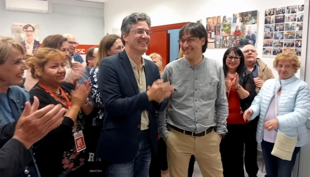 FranCisco Romero a la seu del PSC de Vilafranca la nit electoral. PSC