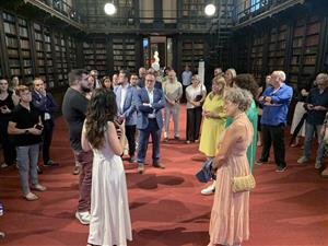 Imatge de la reobertura de la Biblioteca Museu Víctor Balaguer . Ajt. de Vilanova