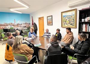 Imatge de la reunió d'ahir a l'Ajuntament de la Bisbal del Penedès. Eix