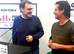 Imatge de la roda de premsa de Som Poble - ERC. Eix